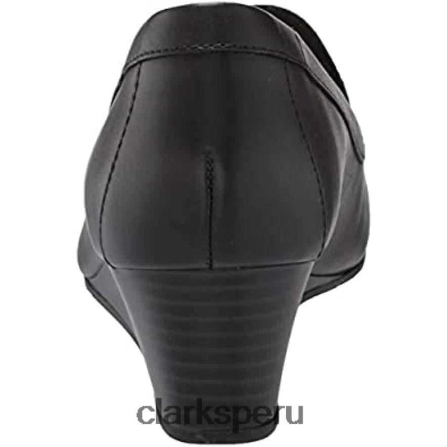 mocasín mujer mallory perla clarks negro piel sintética combi mujer Clarks 40N4LX1293 combi sintetico cuero negro