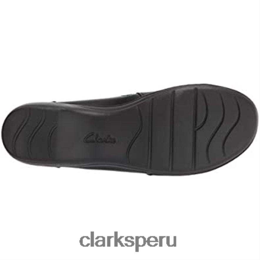 mocasines channing haley para mujer de cuero negro clarks mujer Clarks 40N4LX1270 cuero negro