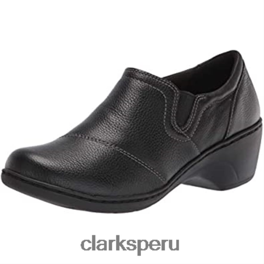 mocasines channing park de cuero negro para mujer clarks mujer Clarks 40N4LX2236 cuero negro