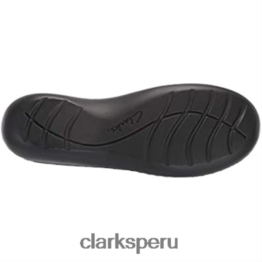 mocasines clarks ashland lily de cuero azul marino para mujer mujer Clarks 40N4LX540 cuero azul marino