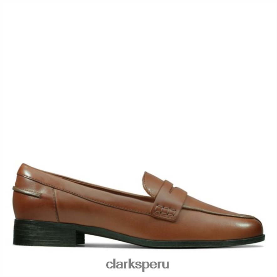 mocasines clarks hamble de cuero tostado cuero tostado mujer Clarks 40N4LX5083 cuero marrón