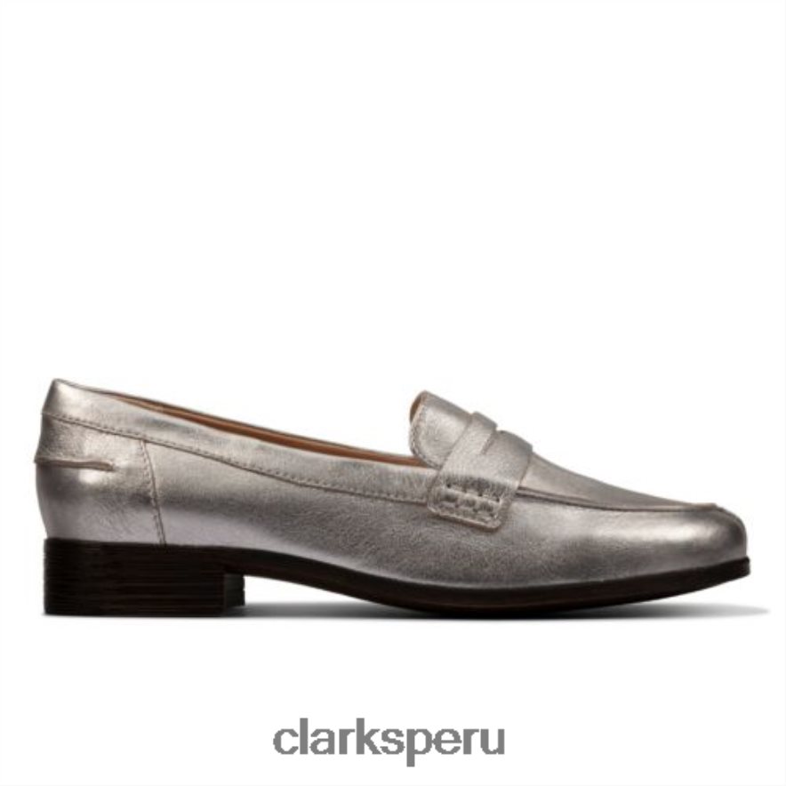 mocasines clarks hamble plateado metalizado mujer Clarks 40N4LX4339 plata metalizada