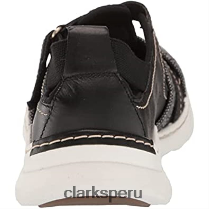 mocasines clarks teagan step para mujer de cuero negro mujer Clarks 40N4LX1244 cuero negro