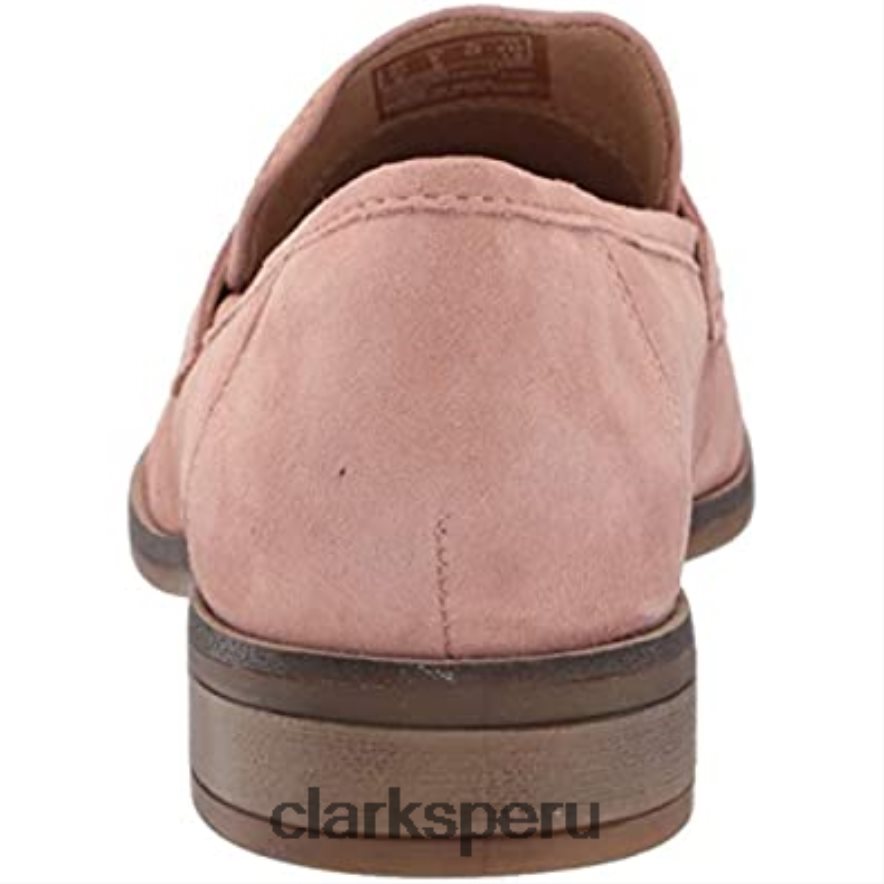 mocasines clarks trish rose de gamuza rosa para mujer mujer Clarks 40N4LX1432 gamuza rosa