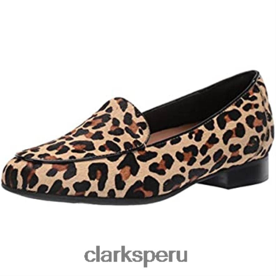 mocasines clarks un blush easy de cuero con pelo de leopardo po ny para mujer mujer Clarks 40N4LX1408 cuero de pelo de caballo de leopardo