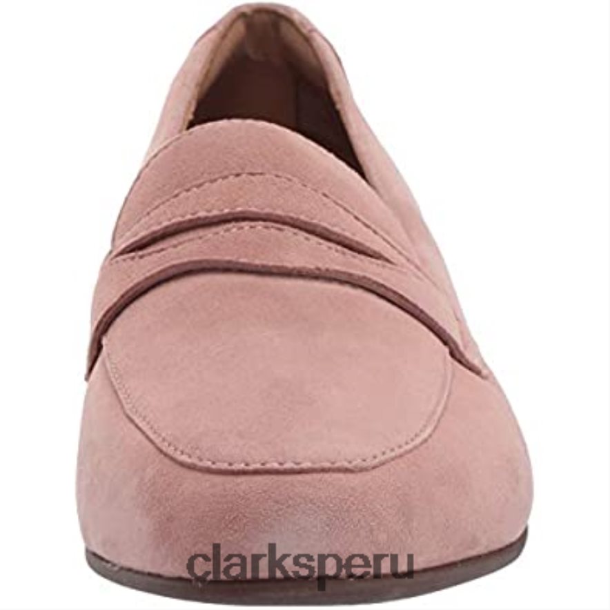 mocasines clarks un blush go pen ny de gamuza rosa para mujer mujer Clarks 40N4LX2704 gamuza rosa