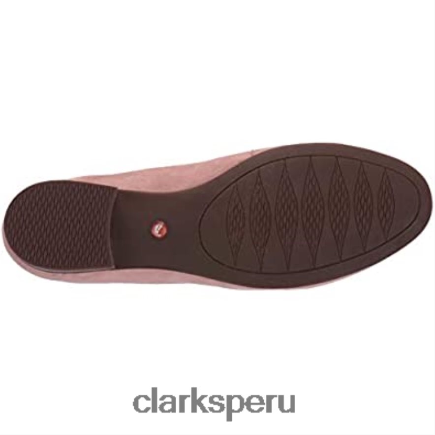 mocasines clarks un blush go pen ny de gamuza rosa para mujer mujer Clarks 40N4LX2704 gamuza rosa