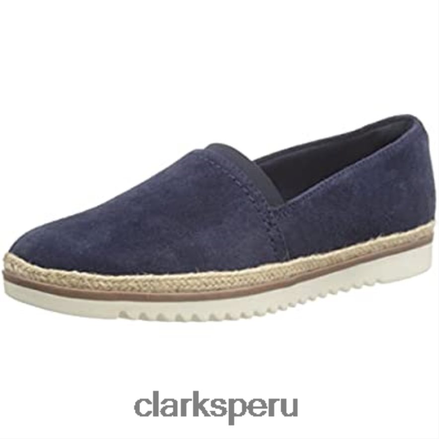 mocasines serena paige para mujer ante azul marino clarks mujer Clarks 40N4LX742 gamuza azul marino