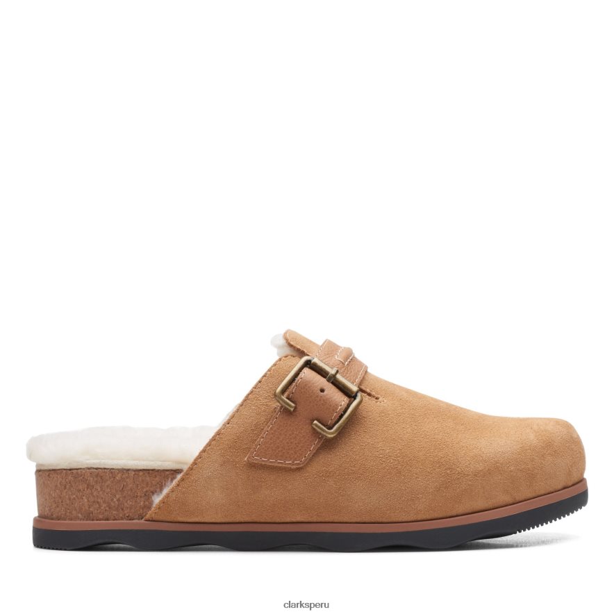 clarks brynn slide de gamuza color canela mujer Clarks 40N4LX3403 gamuza color canela