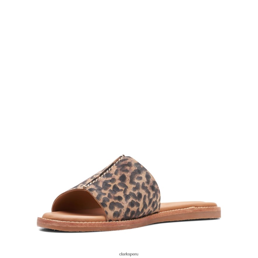 mulas clarks karsea con estampado de leopardo mujer Clarks 40N4LX3332 estampado de leopardo