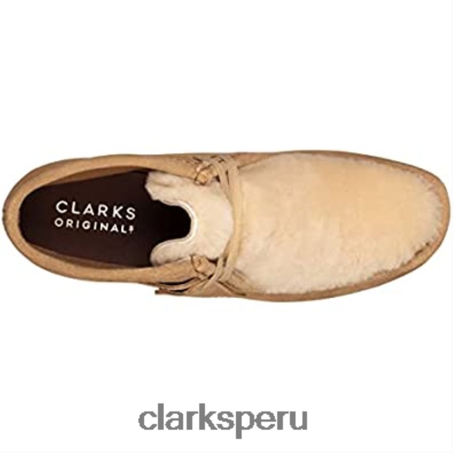 Clarks cuña wallabee de gamuza color tostado claro nueva para mujer hecha en Vietnam mujer Clarks 40N4LX2441 gamuza color canela claro