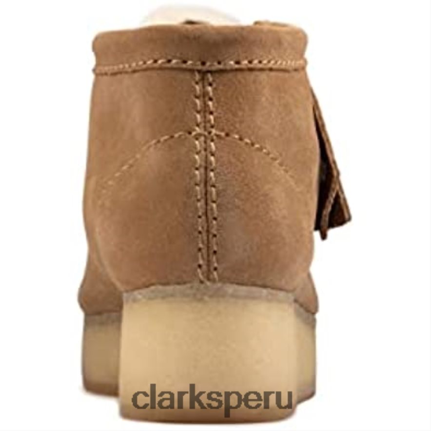 Clarks cuña wallabee de gamuza color tostado claro nueva para mujer hecha en Vietnam mujer Clarks 40N4LX2441 gamuza color canela claro