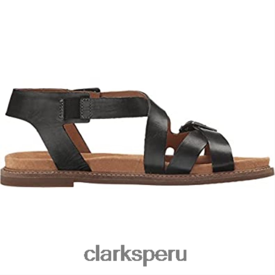 Clarks de piel negra con plataforma Corsio Bambi para mujer. mujer Clarks 40N4LX2851 cuero negro