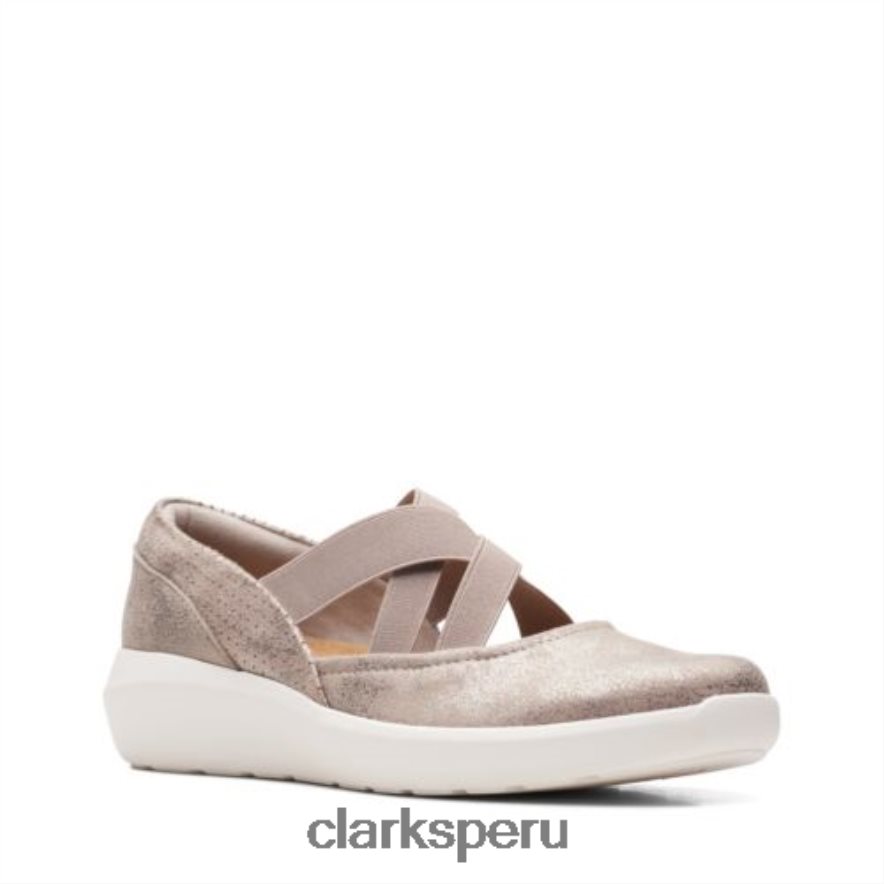 Clarks kayleigh cove gris topo metalizado mujer Clarks 40N4LX3964 gris pardo metalizado