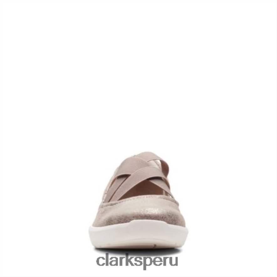 Clarks kayleigh cove gris topo metalizado mujer Clarks 40N4LX3964 gris pardo metalizado