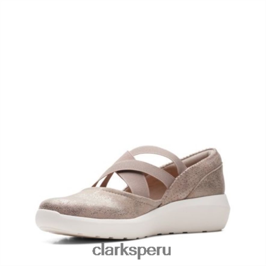 Clarks kayleigh cove gris topo metalizado mujer Clarks 40N4LX3964 gris pardo metalizado