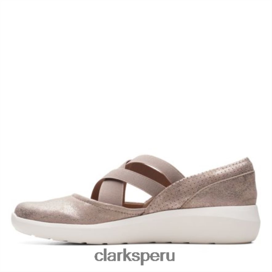 Clarks kayleigh cove gris topo metalizado mujer Clarks 40N4LX3964 gris pardo metalizado