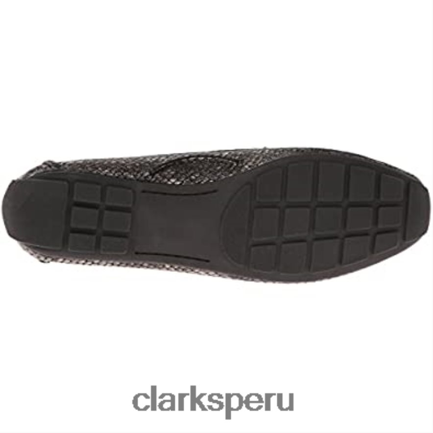 Dunbar Racer Clarks cuero metalizado peltre para mujer mujer Clarks 40N4LX2629 cuero metalizado peltre