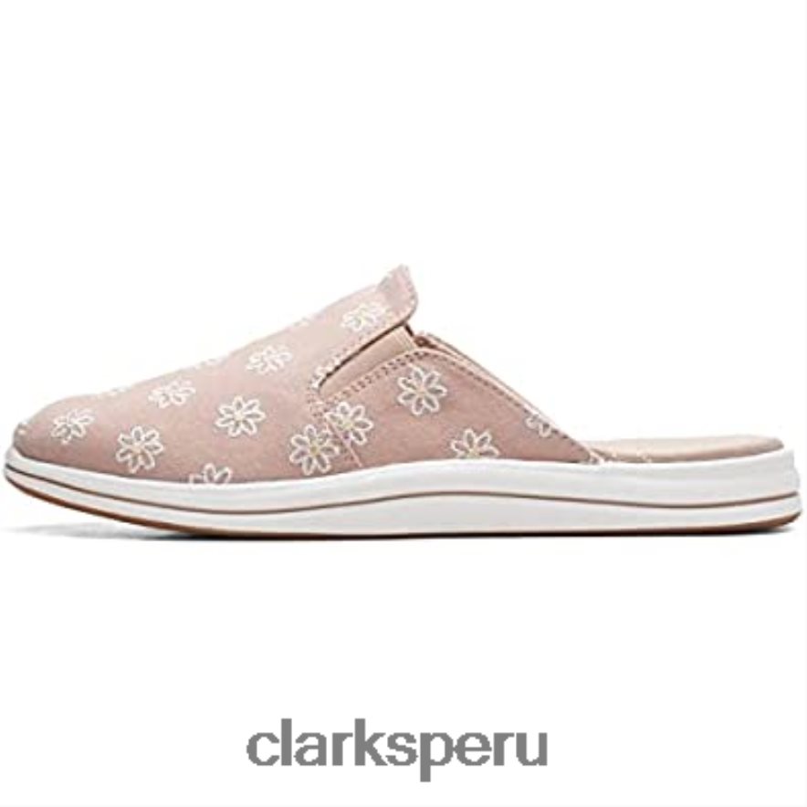 Mule Breeze Shore para mujer color topo combi Canvas Clarks mujer Clarks 40N4LX2030 lona combinada color topo