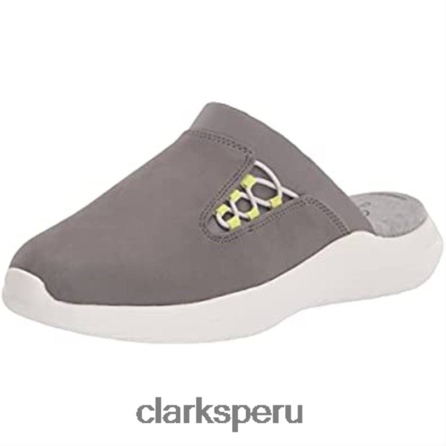 Mule clarks nova easy de textil gris para mujer mujer Clarks 40N4LX752 textil gris