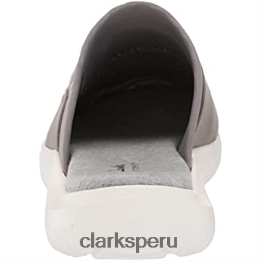 Mule clarks nova easy de textil gris para mujer mujer Clarks 40N4LX752 textil gris