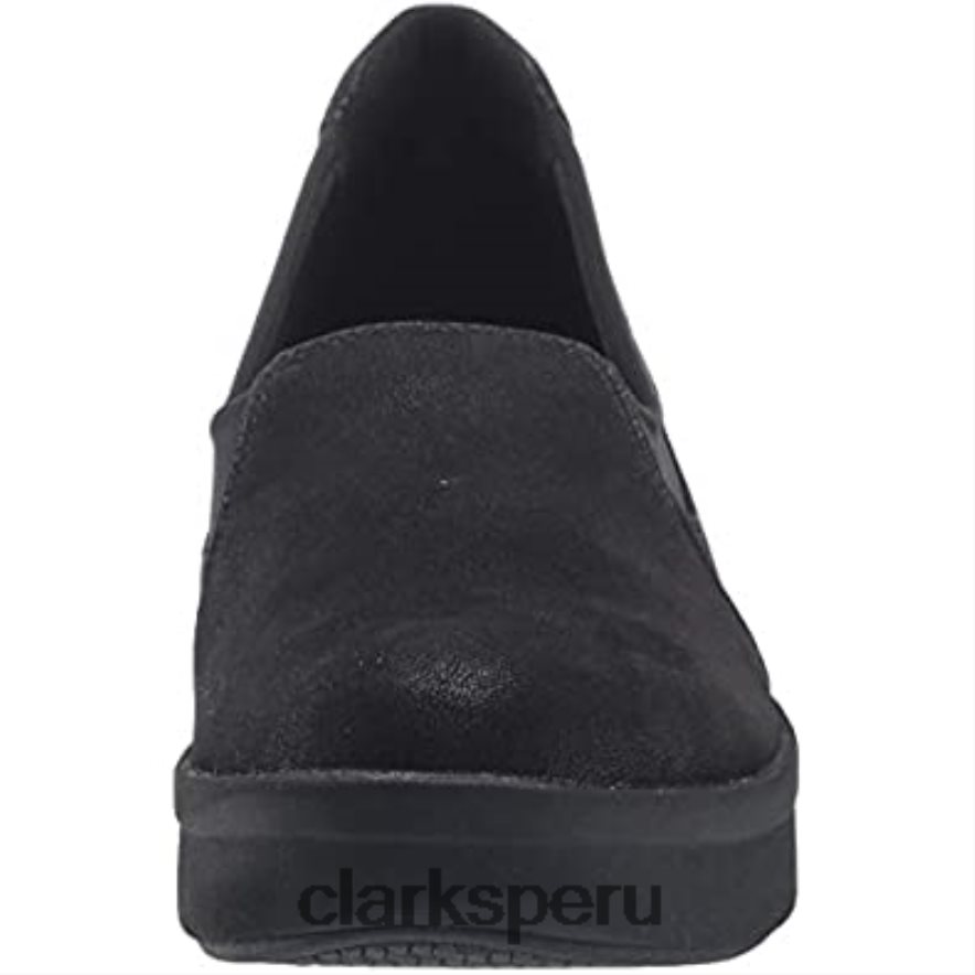 Plataforma clarks step rose moon textil negra para mujer mujer Clarks 40N4LX1120