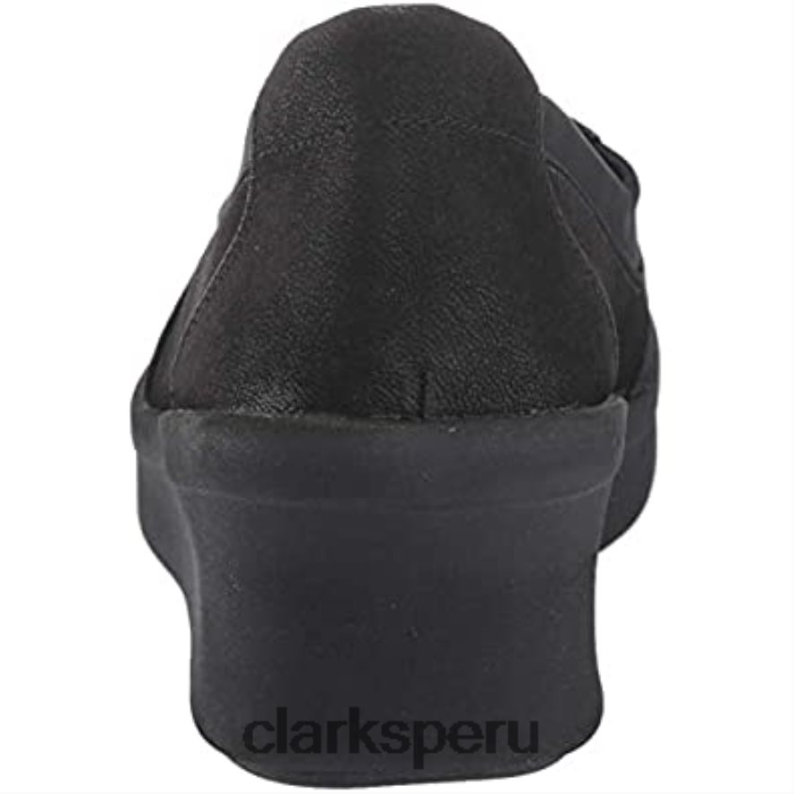 Plataforma clarks step rose moon textil negra para mujer mujer Clarks 40N4LX1120