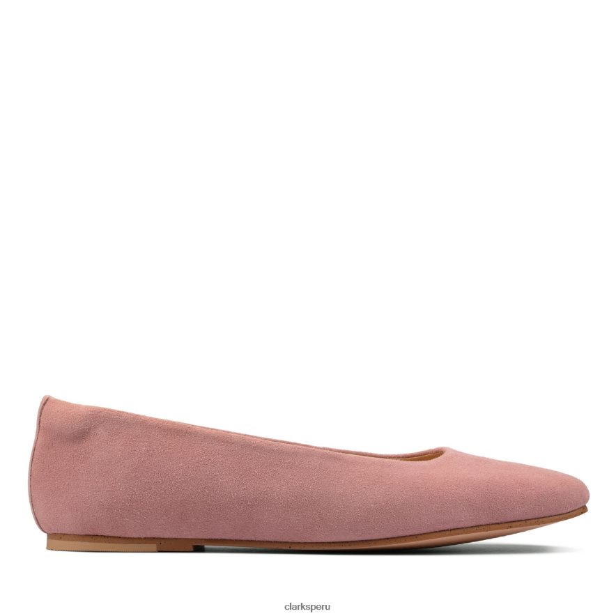 Rose Clarks puro ballet 2 mujer Clarks 40N4LX3168 gamuza rosa
