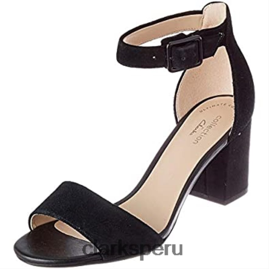 Tacones con tira en el tobillo Clarks 261451 604 negros para mujer mujer Clarks 40N4LX2880