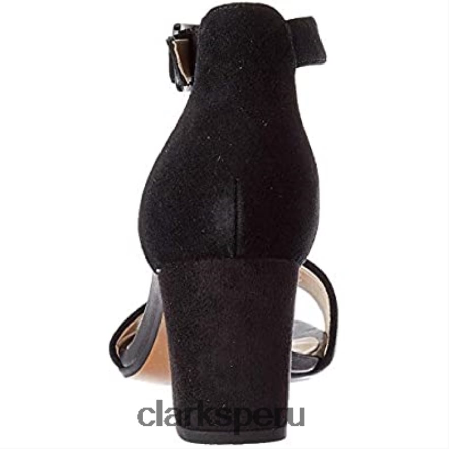 Tacones con tira en el tobillo Clarks 261451 604 negros para mujer mujer Clarks 40N4LX2880