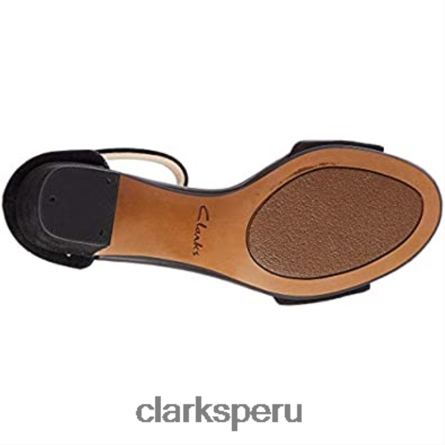 Tacones con tira en el tobillo Clarks 261451 604 negros para mujer mujer Clarks 40N4LX2880
