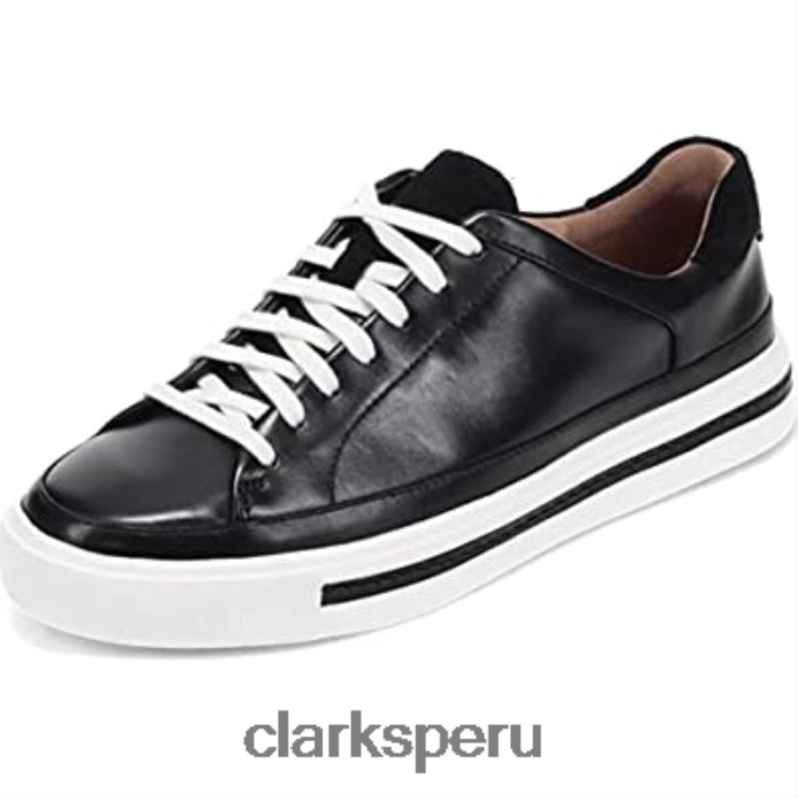 Zapato clarks un maui tie de cuero negro para mujer mujer Clarks 40N4LX739 cuero negro