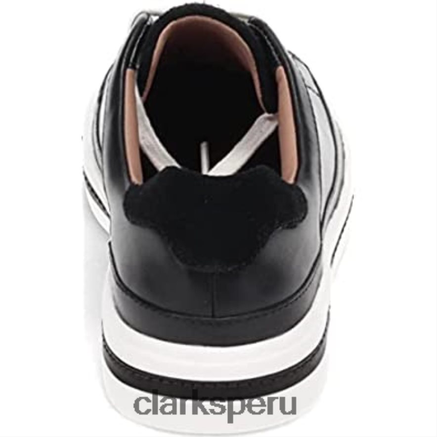 Zapato clarks un maui tie de cuero negro para mujer mujer Clarks 40N4LX739 cuero negro