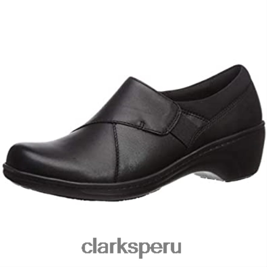 Zapatos altos clarks de cuero negro para mujer mujer Clarks 40N4LX169 cuero negro