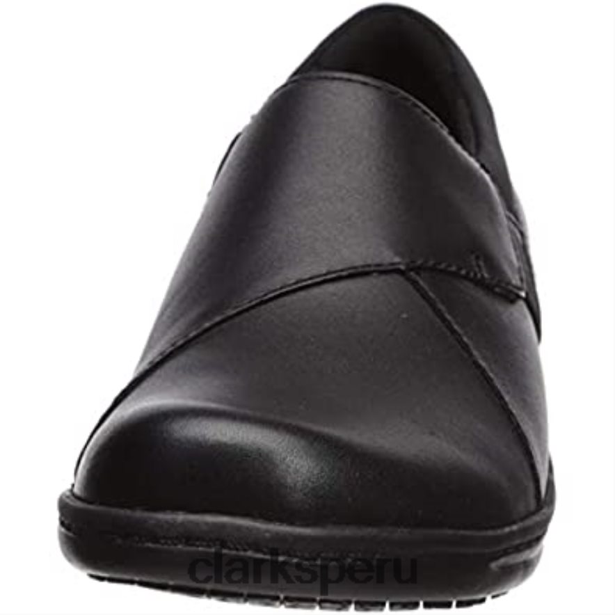Zapatos altos clarks de cuero negro para mujer mujer Clarks 40N4LX169 cuero negro