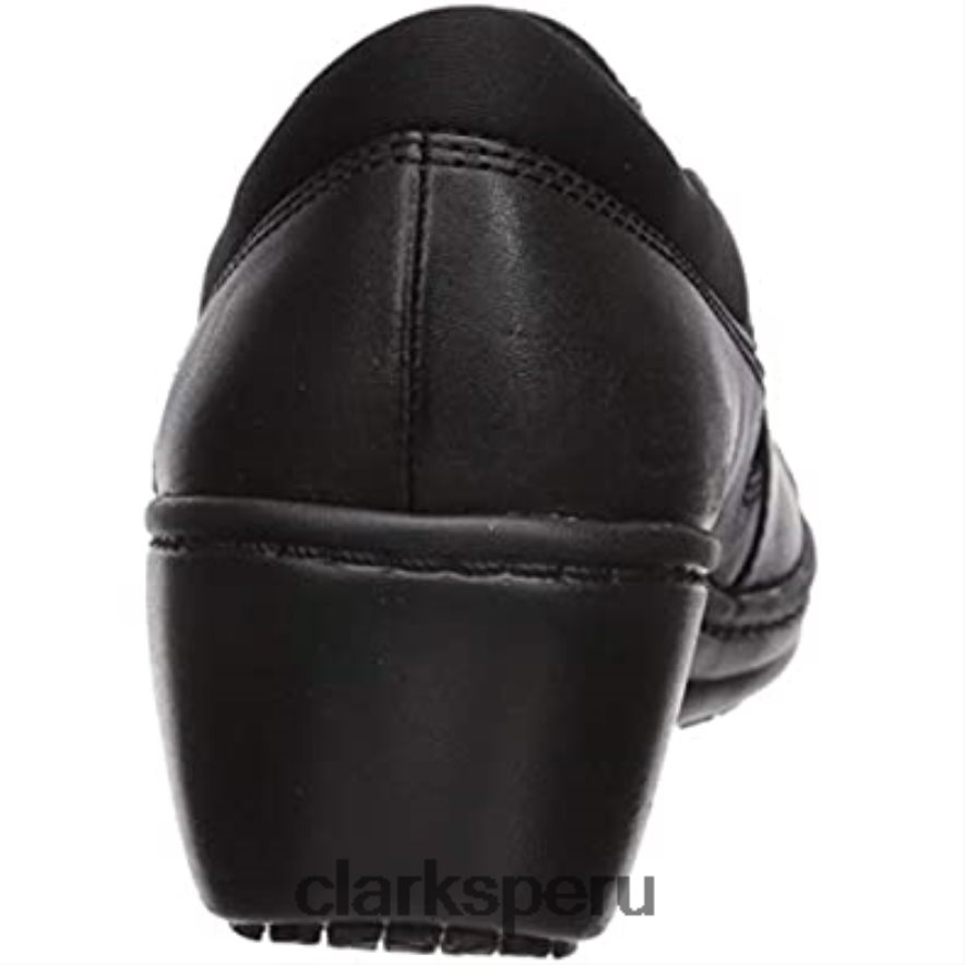 Zapatos altos clarks de cuero negro para mujer mujer Clarks 40N4LX169 cuero negro