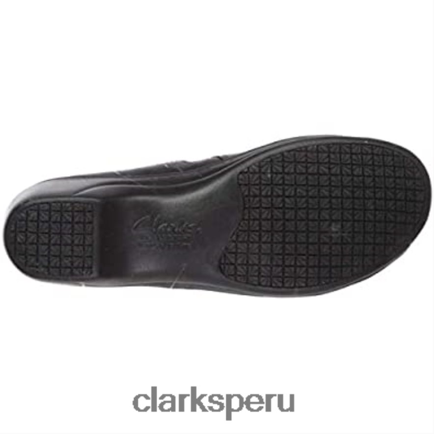 Zapatos altos clarks de cuero negro para mujer mujer Clarks 40N4LX169 cuero negro