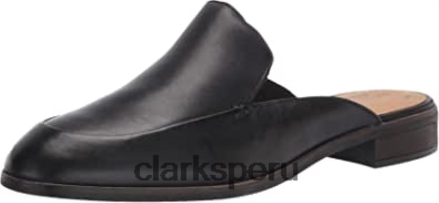 Zueco clarks trish plant mujer cuero negro mujer Clarks 40N4LX1579