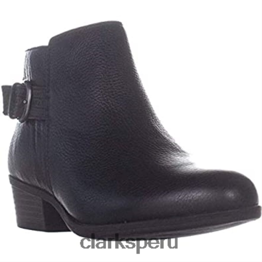 clarks addiy kara de cuero con punta almendra y negro para mujer mujer Clarks 40N4LX532 negro