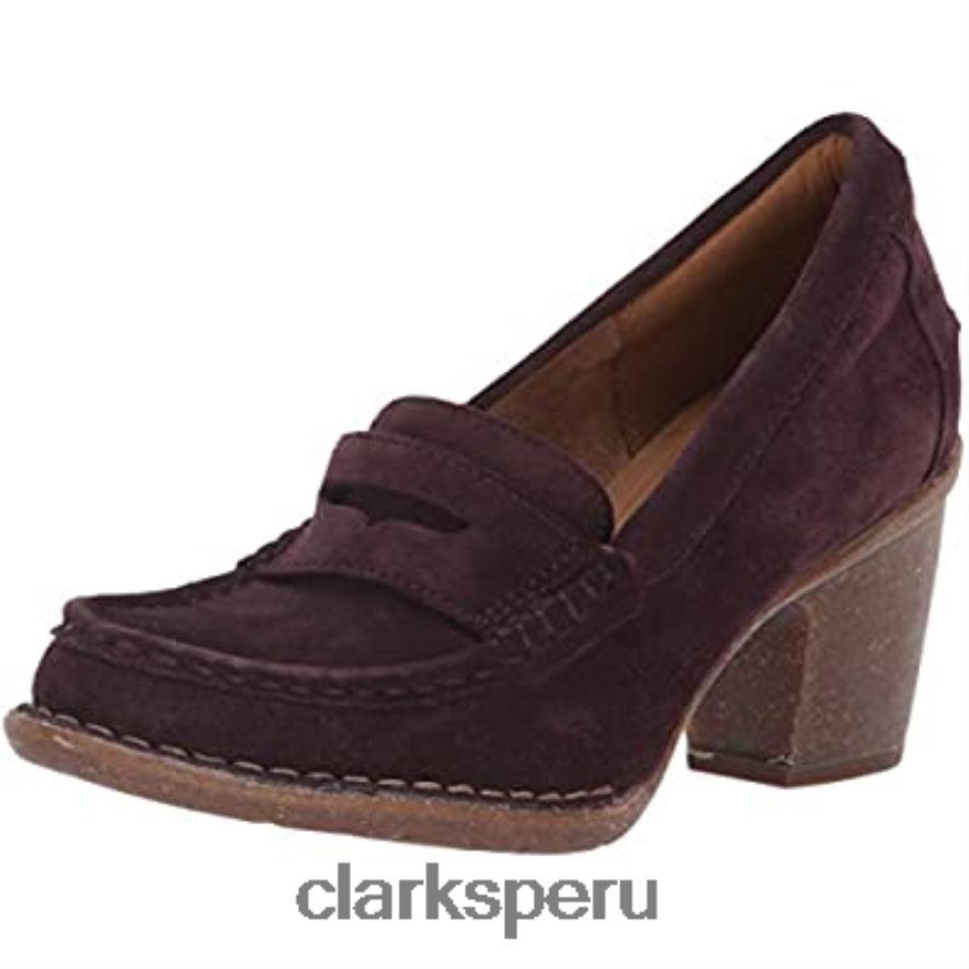 clarks berenjena gamuza mujer carleta belle mujer Clarks 40N4LX1449 ante berenjena