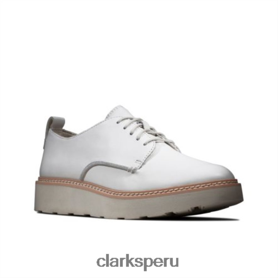 clarks de cuero blanco trace walk mujer Clarks 40N4LX4038 cuero blanco