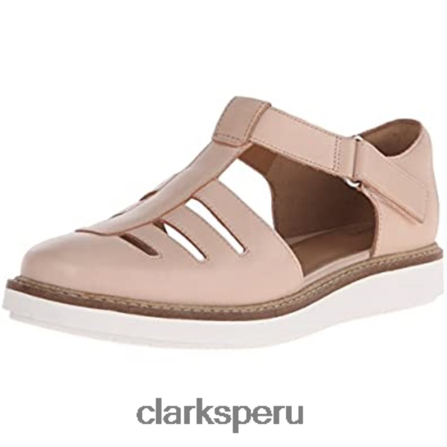 clarks de cuero nude glick delta glick delta para mujer mujer Clarks 40N4LX1942 cuero desnudo