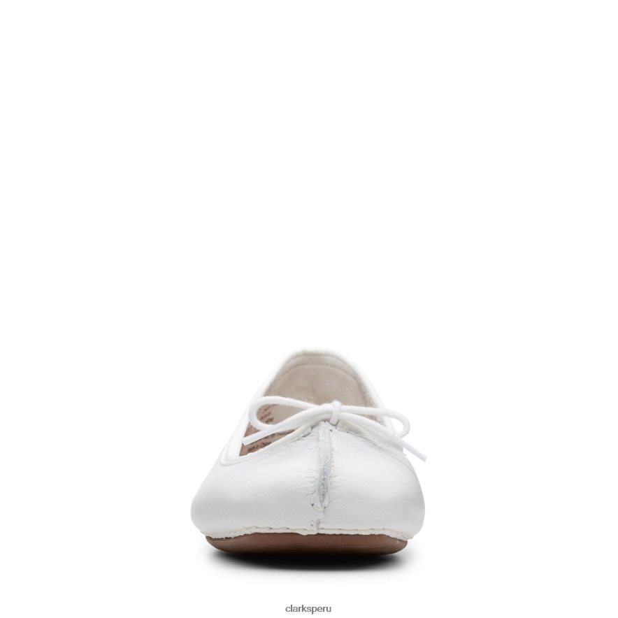 clarks de hielo pecas de cuero blanco mujer Clarks 40N4LX3180 cuero blanco