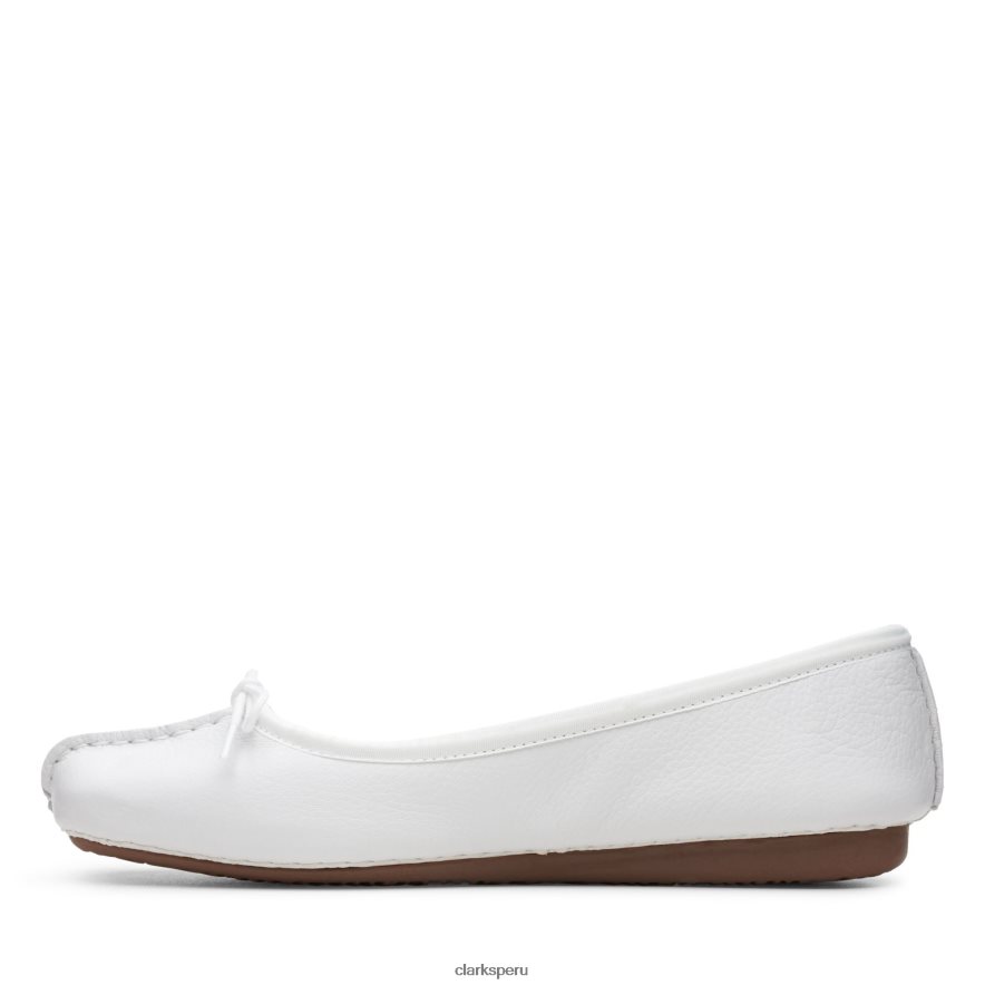 clarks de hielo pecas de cuero blanco mujer Clarks 40N4LX3180 cuero blanco