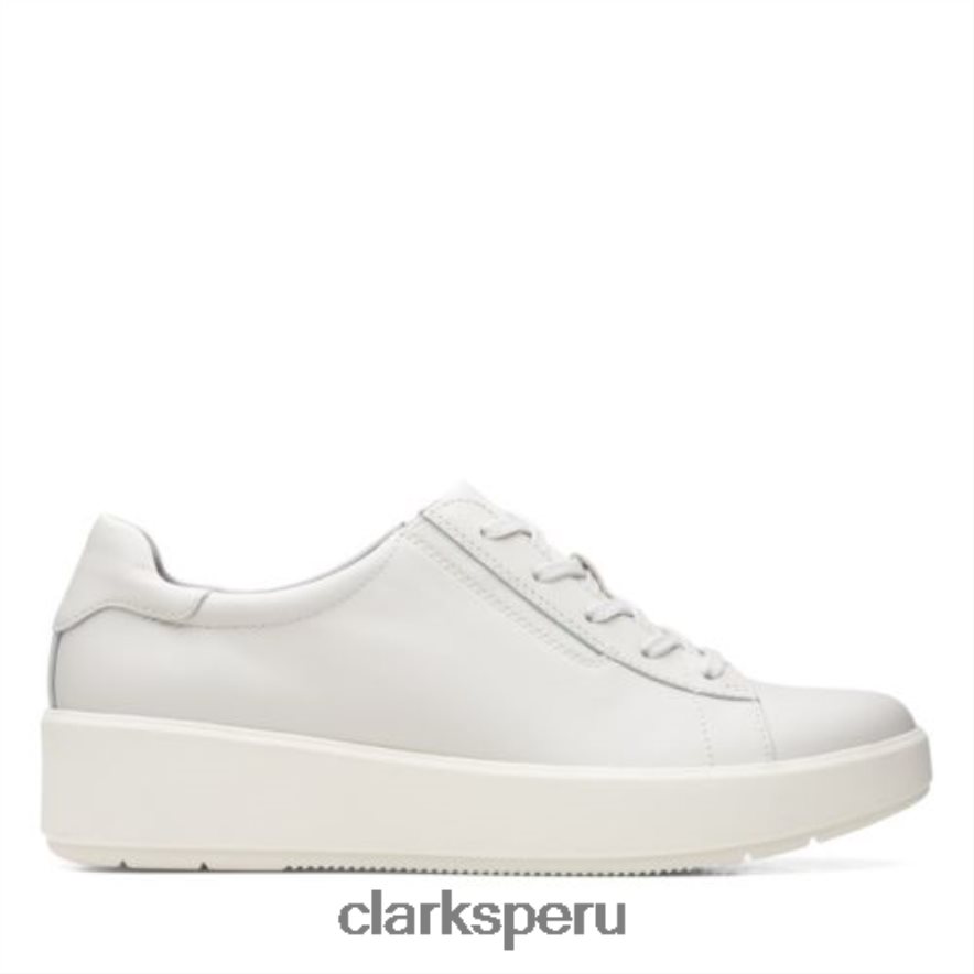 clarks layton encaje cuero blanco mujer Clarks 40N4LX3898 cuero blanco