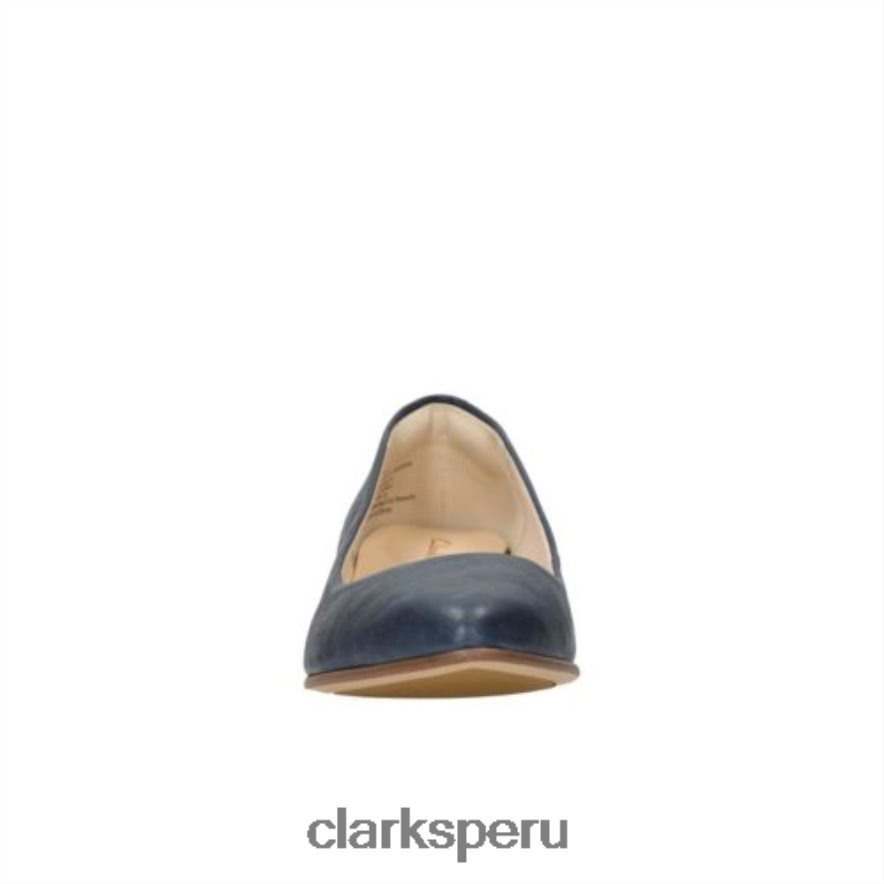 clarks mena bloom cuero azul marino mujer Clarks 40N4LX3981 cuero azul marino