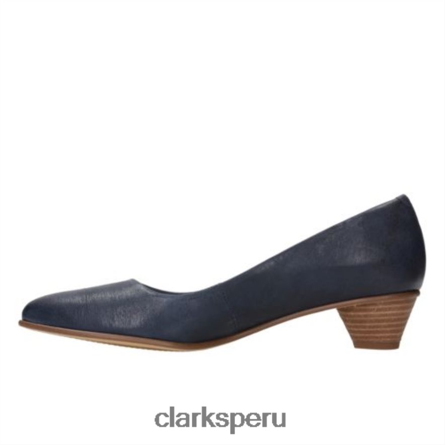 clarks mena bloom cuero azul marino mujer Clarks 40N4LX3981 cuero azul marino