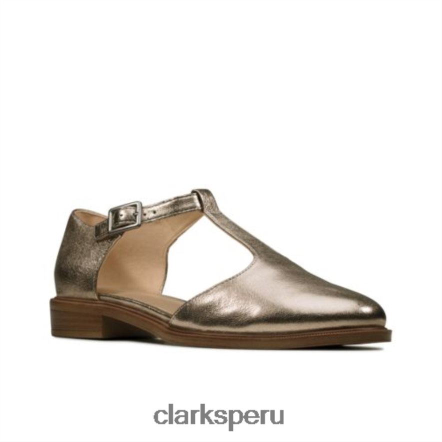 clarks metalizados taylor palm piedra mujer Clarks 40N4LX4030 piedra metalica