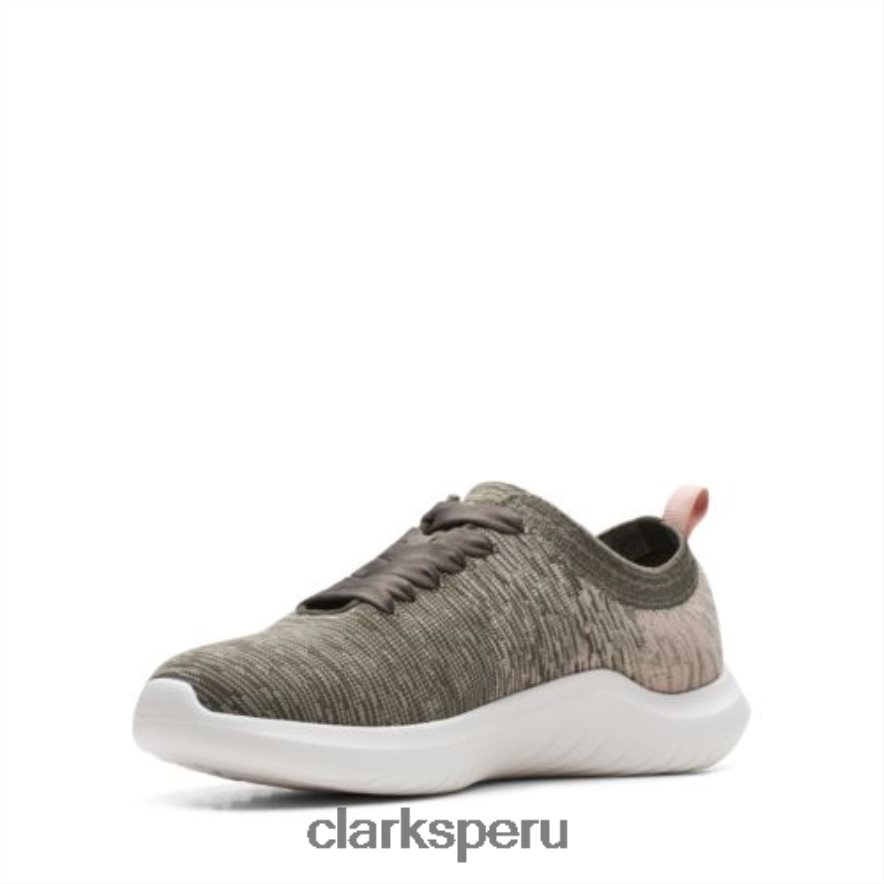 clarks nova glint oliva oscuro mujer Clarks 40N4LX3862 oliva oscuro