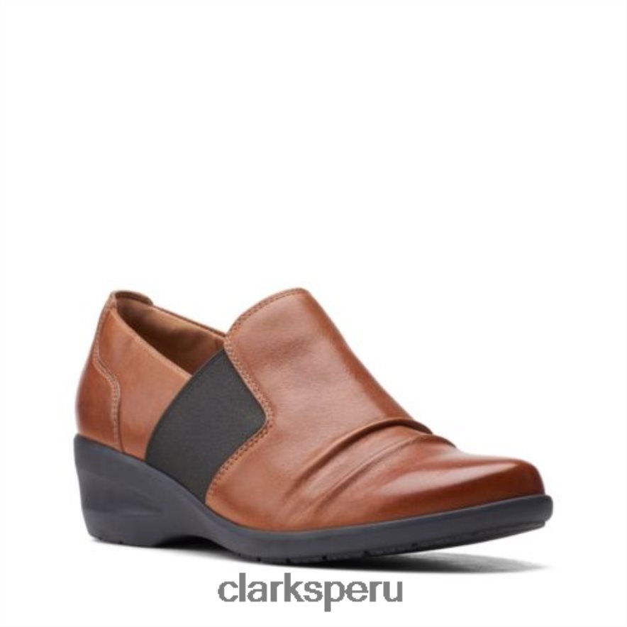 clarks rosely step cuero tostado oscuro mujer Clarks 40N4LX4010 cuero bronceado oscuro